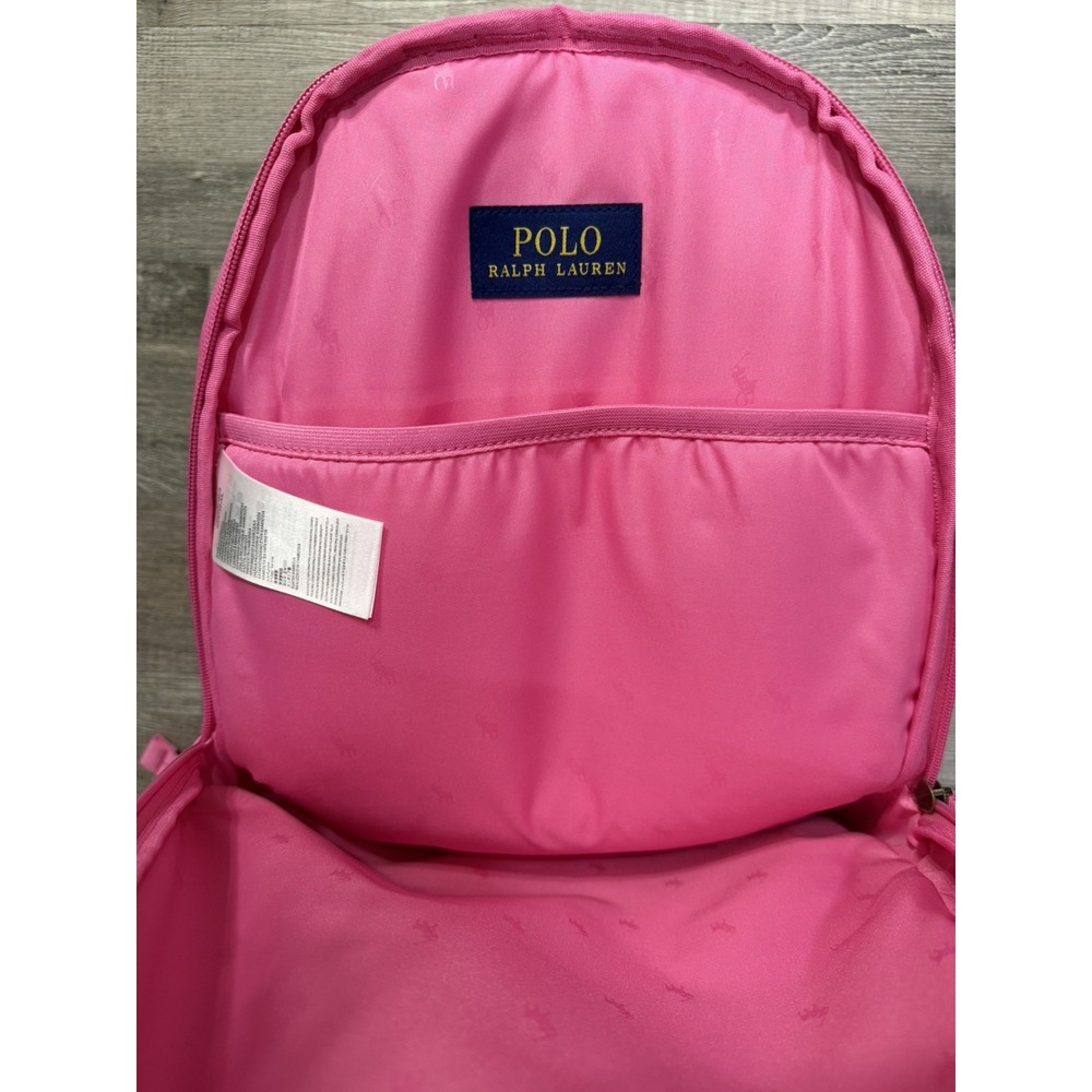 Polo Ralph Lauren Polo Bear Backpack Ail Baja Pink Embroidered - Picture 10 of 14